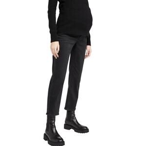 Paige Maternity Black Noella Straight Denim Jeans Size 27